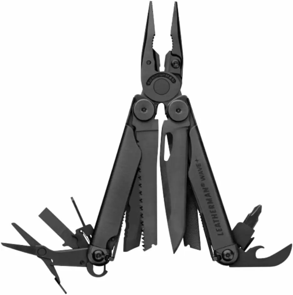 LEATHERMAN Wave+ 18-in-1 Full-Size Multitool - Black Oxide Finish